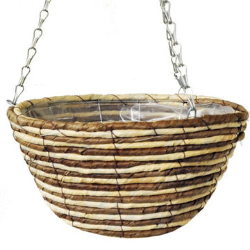 2pc 12 Inch Rope Hanging Basket