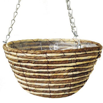 4pc 12 Inch Rope Hanging Basket