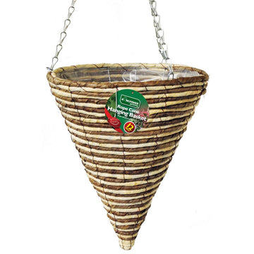 8pc 30cm Rope Cone Hanging Basket