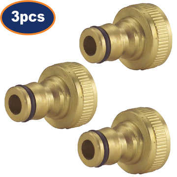 3Pcs Kingfisher Pro Brass Threaded Tap Connectors