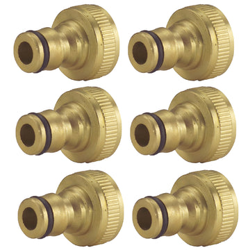 6Pcs Kingfisher Pro Brass Threaded Tap Connectors