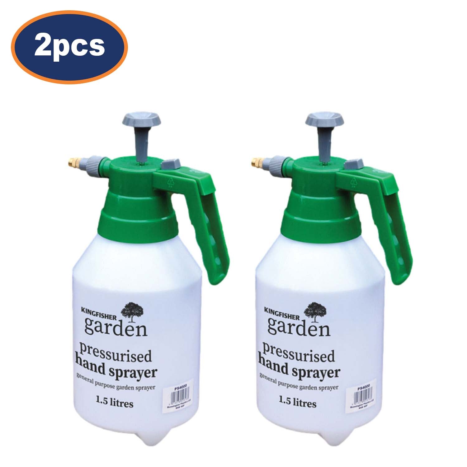 2Pcs Kingfisher 1.5L Sturdy Handheld Pressure Sprayer