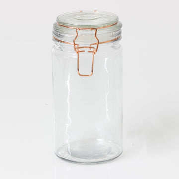 4pcs 1.3 Litres Glass Storage Preserving Jar w/ Clip Top Lid