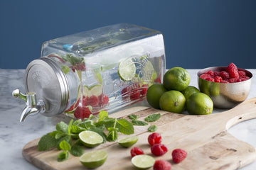 Kilner Large 3L Glass Fridge Rack Dispenser Jar Tap