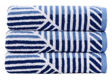 2pcs Christy Towels Set Hand Bath Towel Designer Zero Twist 650GSM Sapphire  Blue