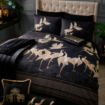 Laurence Llewelyn Bowen LLB Kireina Duvet Cover Set, Double, Black & Gold