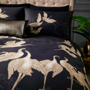 Laurence Llewelyn Bowen LLB Kireina Duvet Cover Set, Double, Black & Gold