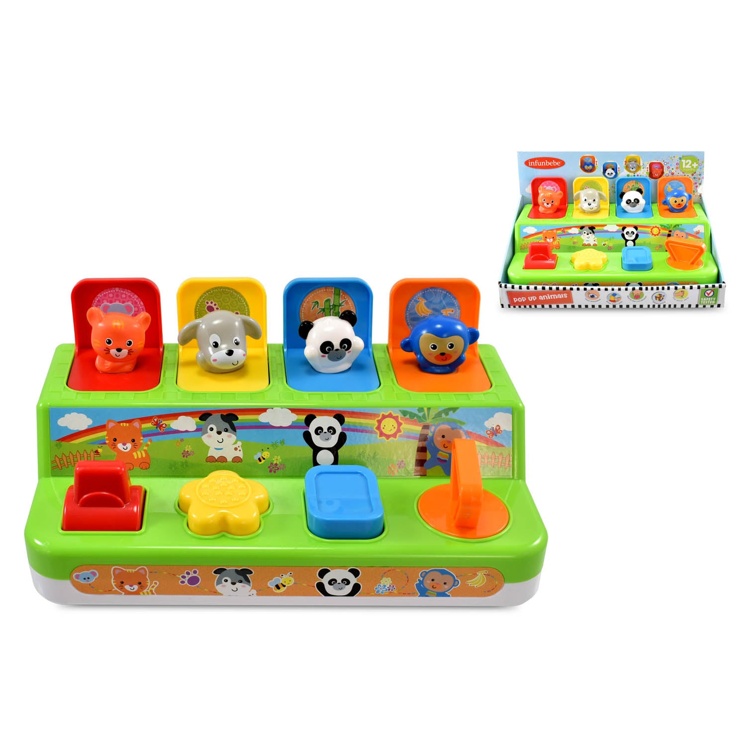 Kids Pop Up Animals Learning Activity Toy