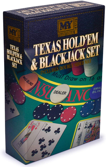 Texas Hold'em Black Jack Poker Set Kids Board Game