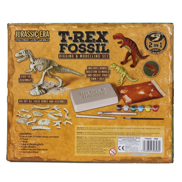 2 in 1 T-Rex Dinosaur Digging Fossil Excavation Learning Set