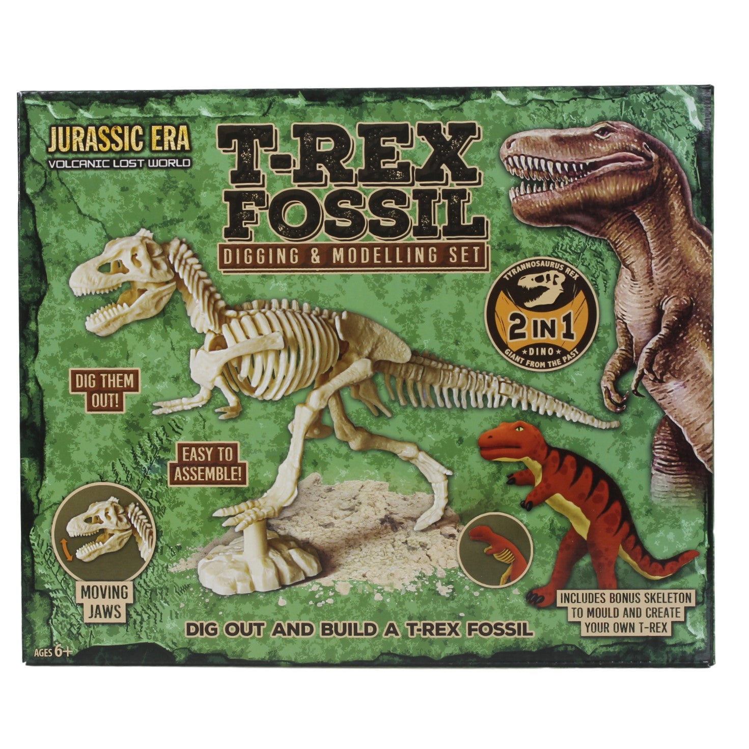 2 in 1 T-Rex Dinosaur Digging Fossil Excavation Learning Set