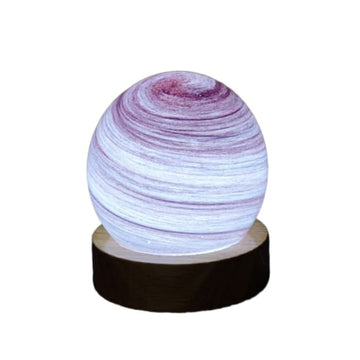 Amethyst Haze Planetary Glass LED Lamp