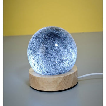 Cosmic Black Planetary Glass LED Lamp