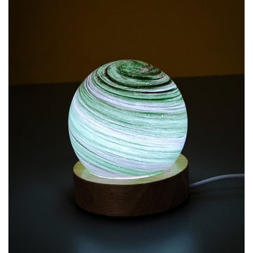 Emerald Solstice Planetary Glass LED Lamp