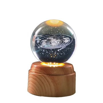 Solar System Crystal LED Globe Lamp