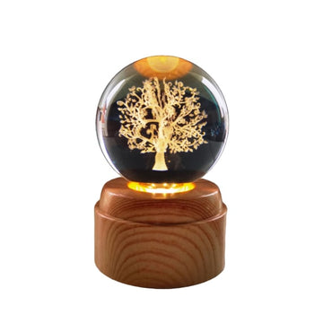 Tree of Life Crystal LED Globe Lamp