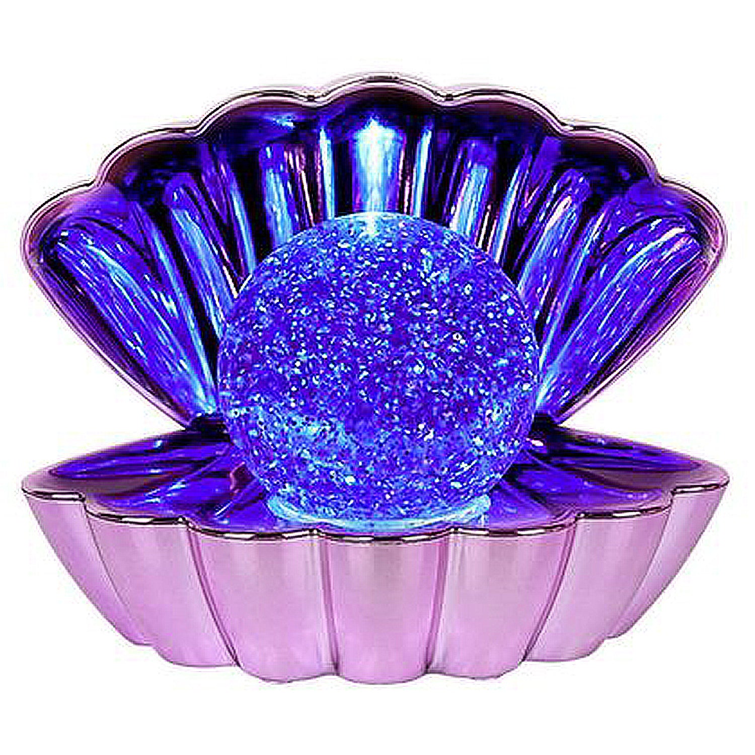 Metallic Lilac Clam Shell Night Light LED Lamp