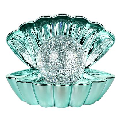 Metallic Mint Clam Shell Night Light LED Lamp