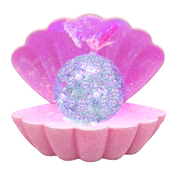 Pink Glitter Clam Sea Shell LED Lamp Night Light