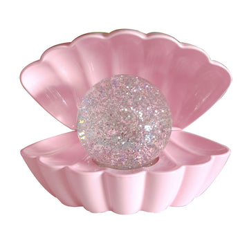 Pink Glitter Pearl Lamp Glossy Clam Shell