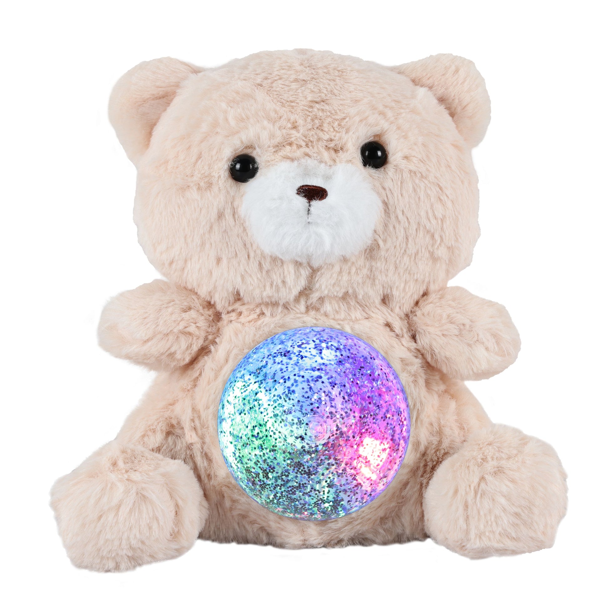 Biscuit Teddy Bear Plush with Magic Belly Glitter Ball