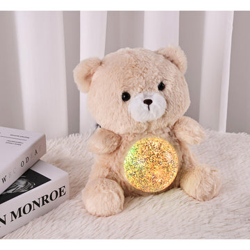 Biscuit Teddy Bear Plush with Magic Belly Glitter Ball