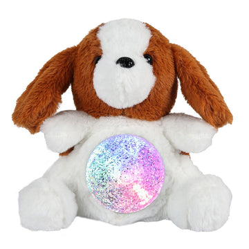 Charlie Puppy Dog Plush with Magic Belly Glitter Ball