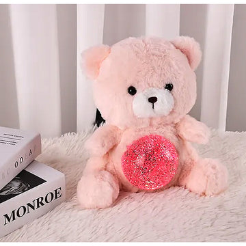 Rosie Teddy Bear Plush with Magic Belly Glitter Ball