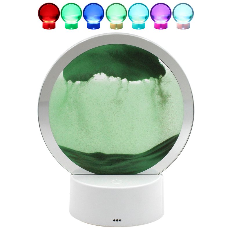 Quicksand Lamp Green Moving Sand 3D Display