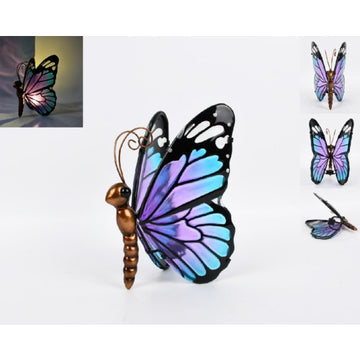 Teal Purple Fairy Butterfly LED Lamp