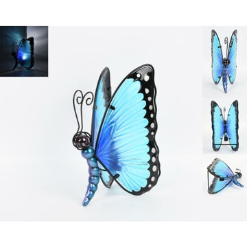 Teal Blue Fairy Butterfly LED Lamp