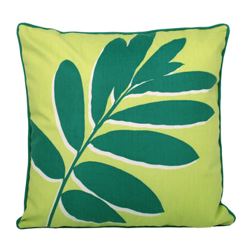 3pc Outdoor Filled Cushion Cover Green Leaf