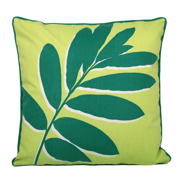 5pc Outdoor Filled Cushion Cover Green Leaf
