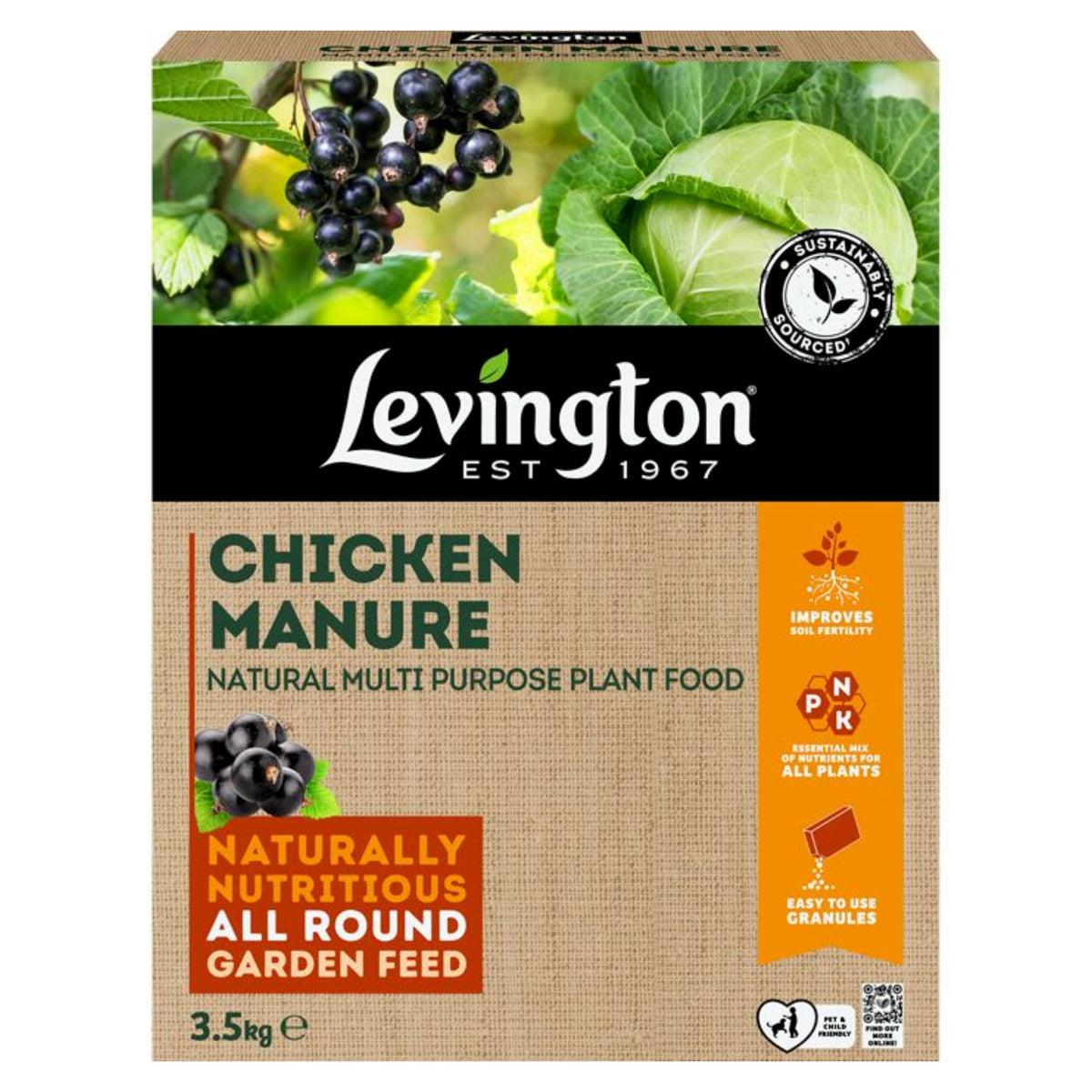 Levington 3.5kg Chicken Manure Plant Food Fertiliser