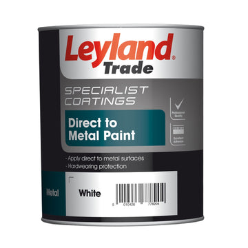 750ml White Leyland Trade Specialist Coatings Direct to Metal Paint
