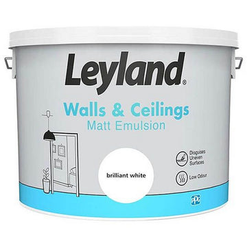 Brilliant White Walls and Ceilings Matt Emulsion Paint, 10L