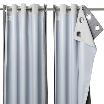 Total Blackout Curtains Linings 3 Pass Eyelet Ring Top Pair 90x87" White