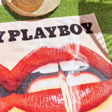 Playboy Red Lips Beach Towel - Red