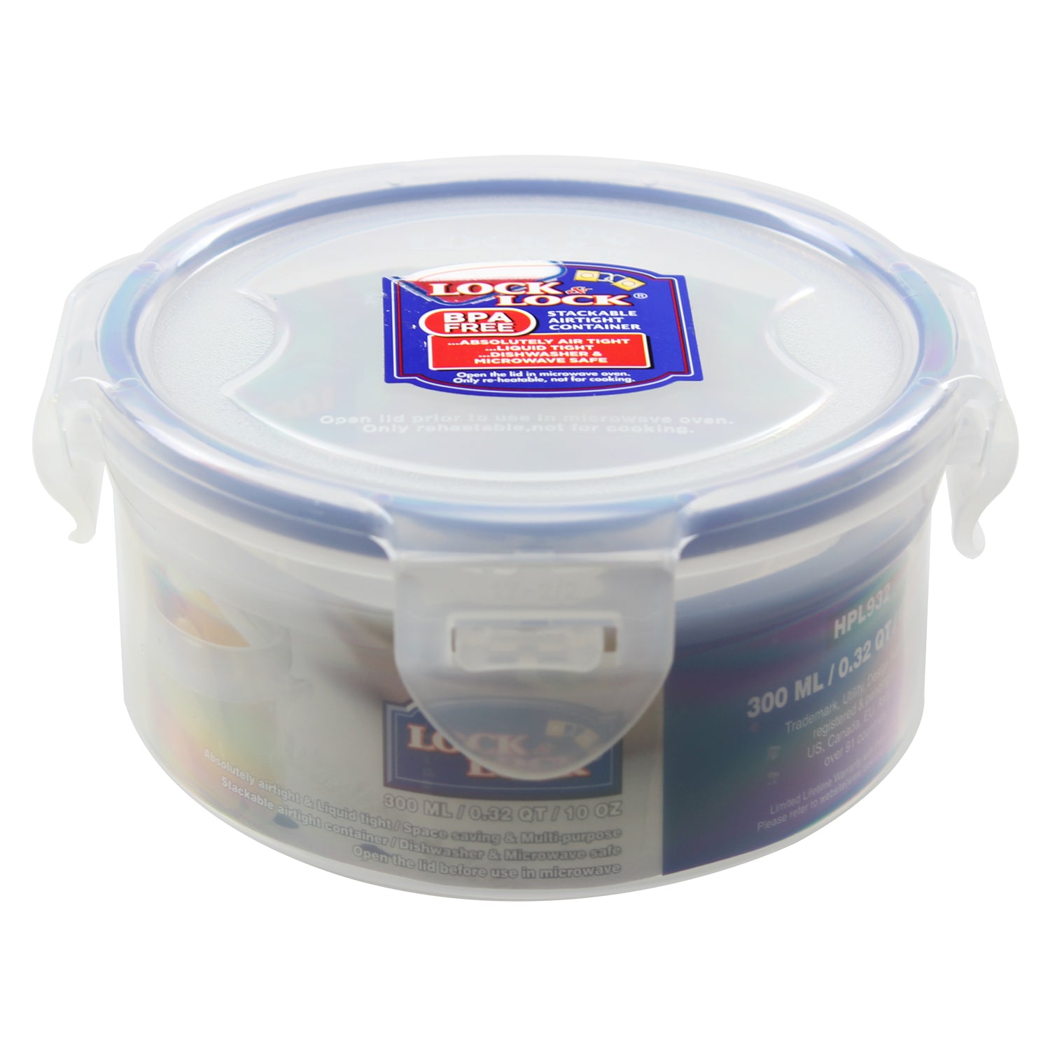 LockNLock 300ml Round Stackable Airtight Food Storage Container