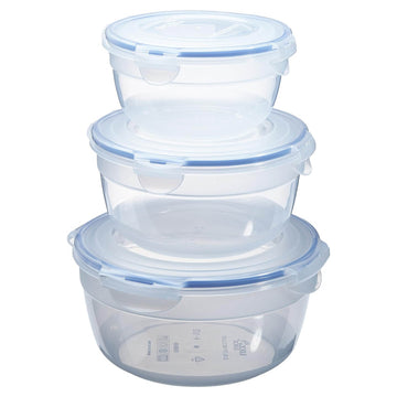 3Pcs Lock & Lock Nestable Round Container Set
