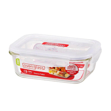 630ml Lock & Lock Square Oven Glass Container