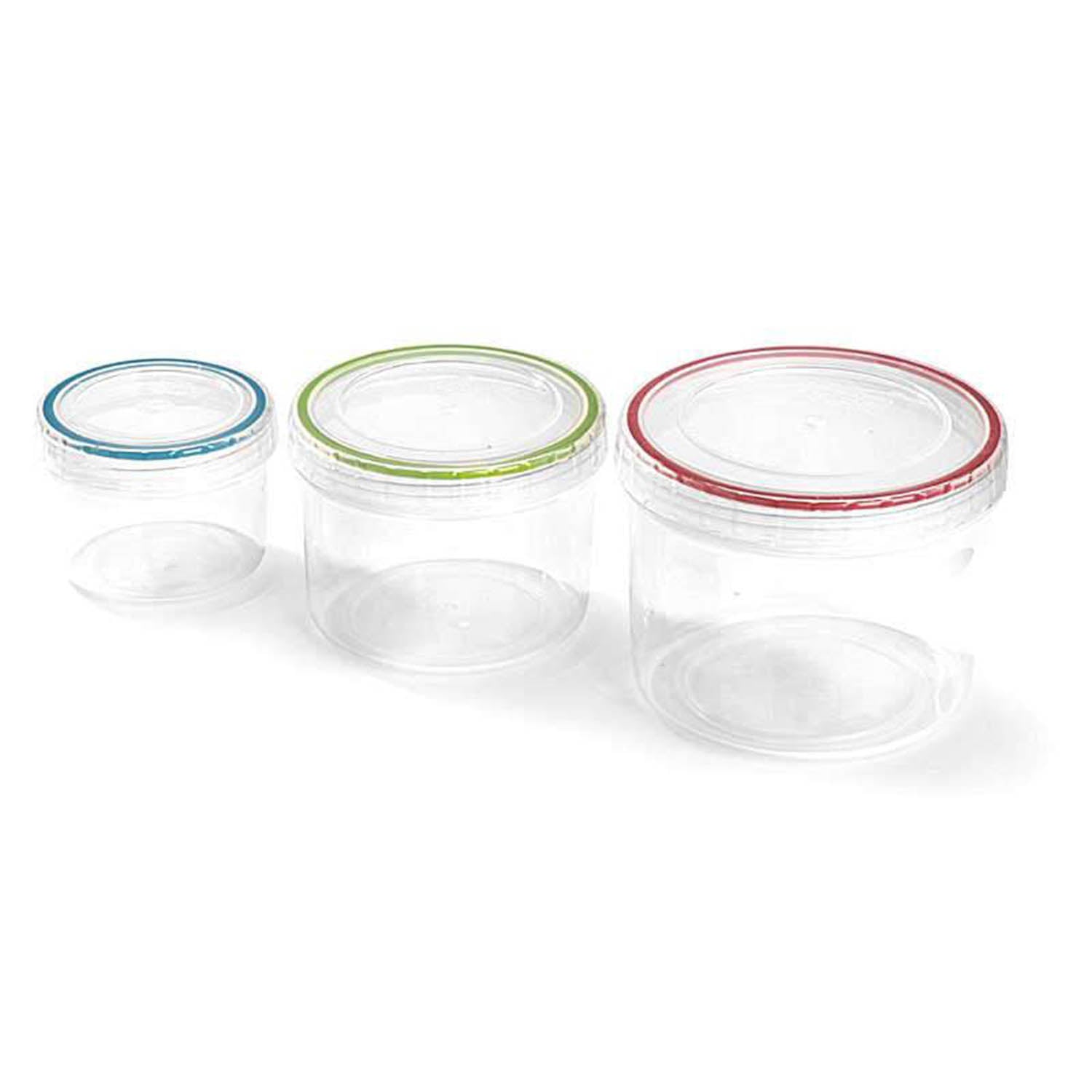 3Pcs Lock & Lock Nestable Round Twist Container Set