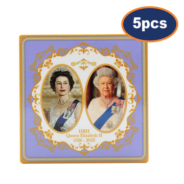 5pcs Queen Elizabeth II Ceramic Coaster