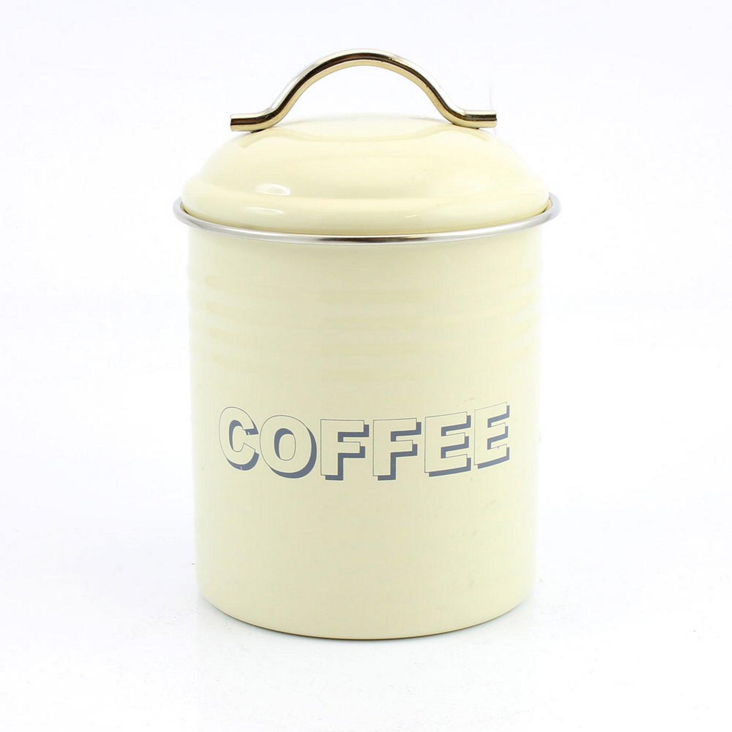 Home Sweet Vintage Cream Coffee Canister