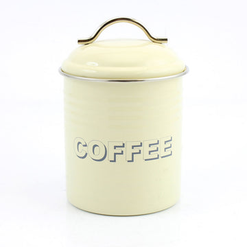 Home Sweet Vintage Cream Coffee Canister
