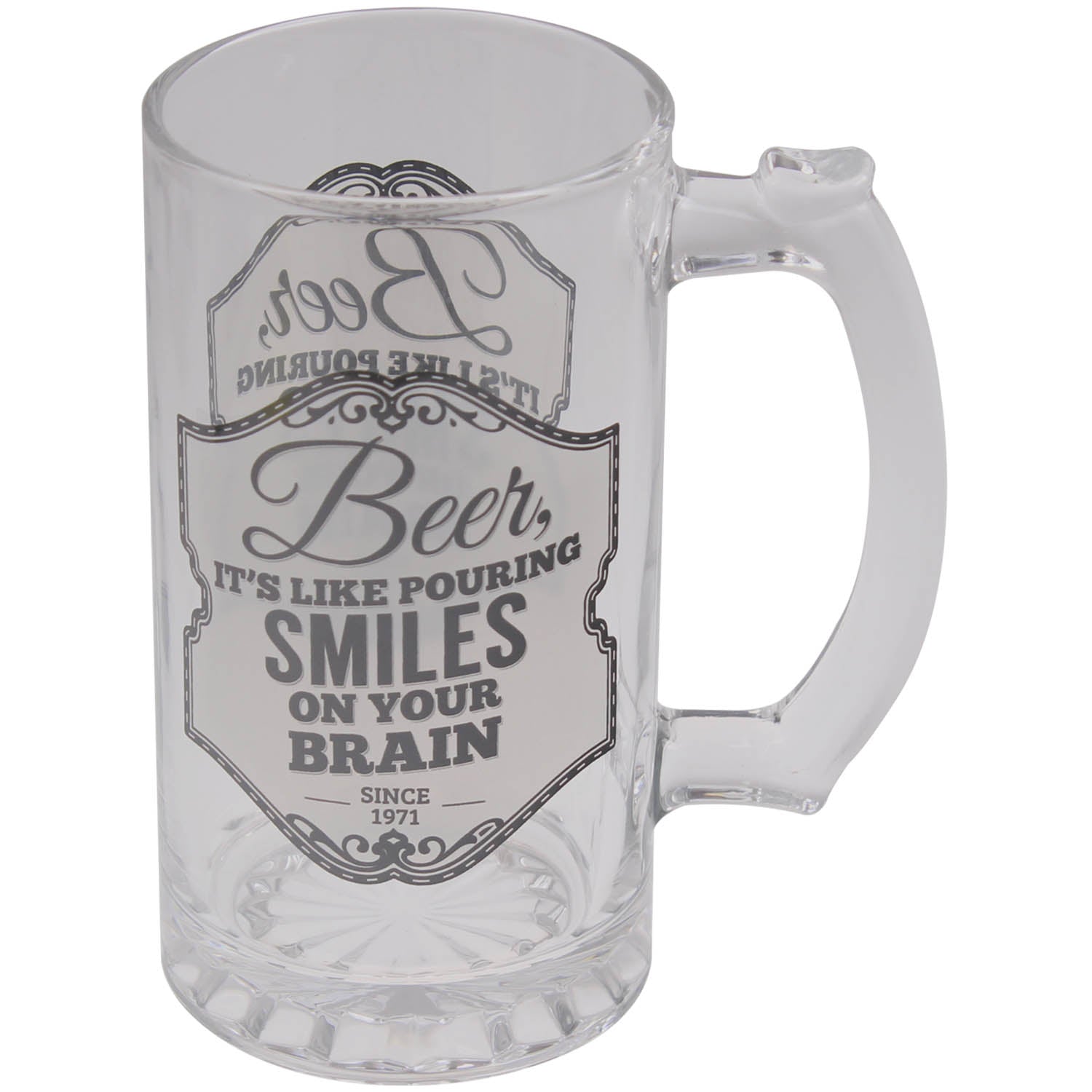 450ml 'Smiles on your Brain' Drinking Glass