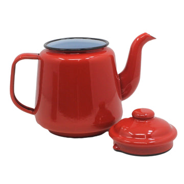 Falcon Red Black Rim 1.5L Teapot