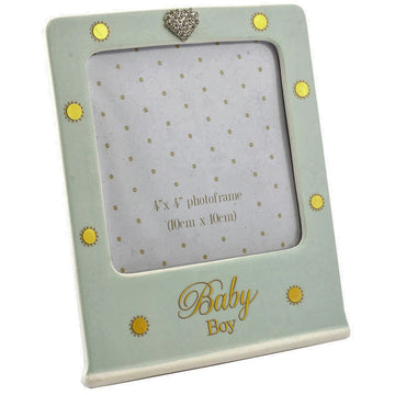 Mad Dots Baby Boy Blue Ceramic Picture Frame