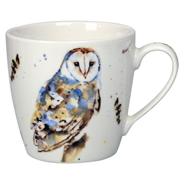 350ml Fine China Mug - Watercolour Owl