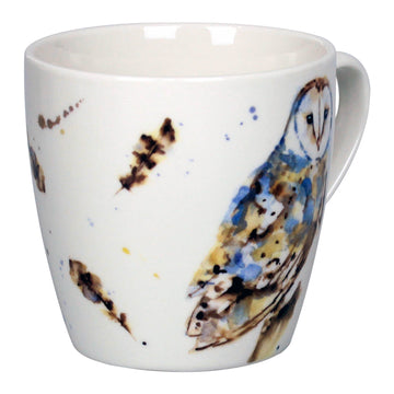 350ml Fine China Mug - Watercolour Owl